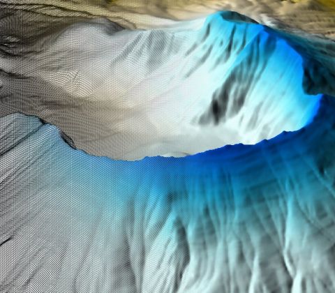 Geländedarstellung in unterschiedlichen Farben