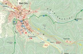 Ausschnitt aus der Wanderkarte Spessart