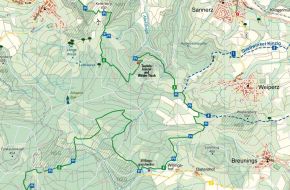 Ausschnitt aus der Wanderkarte Spessart