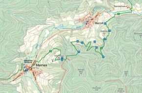 Ausschnitt aus der Wanderkarte Spessart