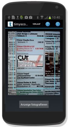 Timyscout Navi Fotografieren